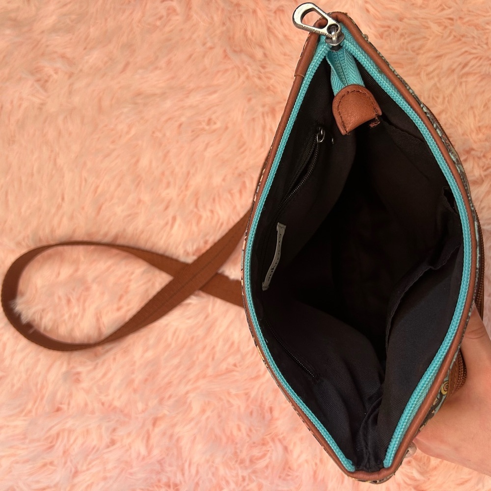 Sakroots Woman’s Hippie Chic Coated Canvas Multicolor Crossbody Bag - Picture 9 of 12
